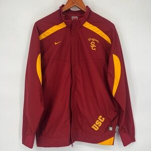 Nike PRO-Fit Storm USC Trojans Team Jacket Zip-up Windbreaker Men M Red